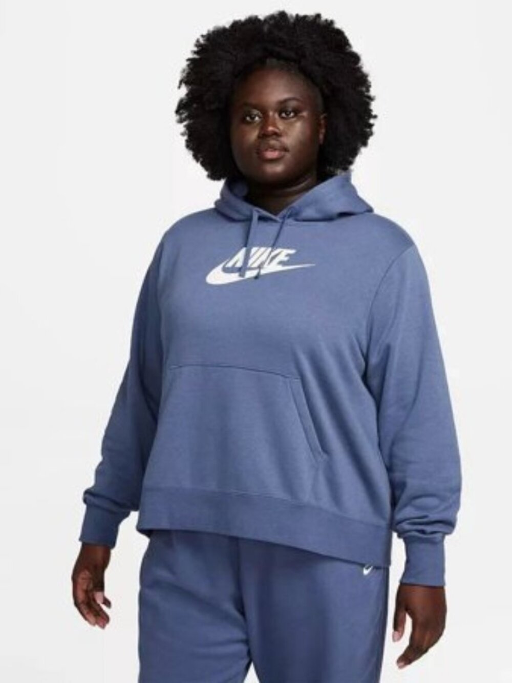Women's Nike Plus Size Sportswear Club Fleece Hoodie - Ash Blue - 0X - NWT